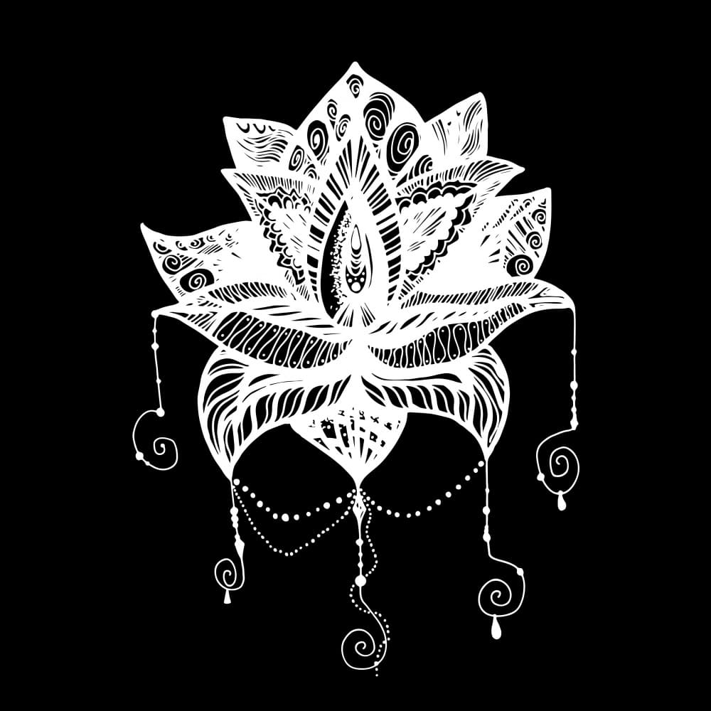 Intricate Lotus Design by Marika Barsrsind — canvas wall art