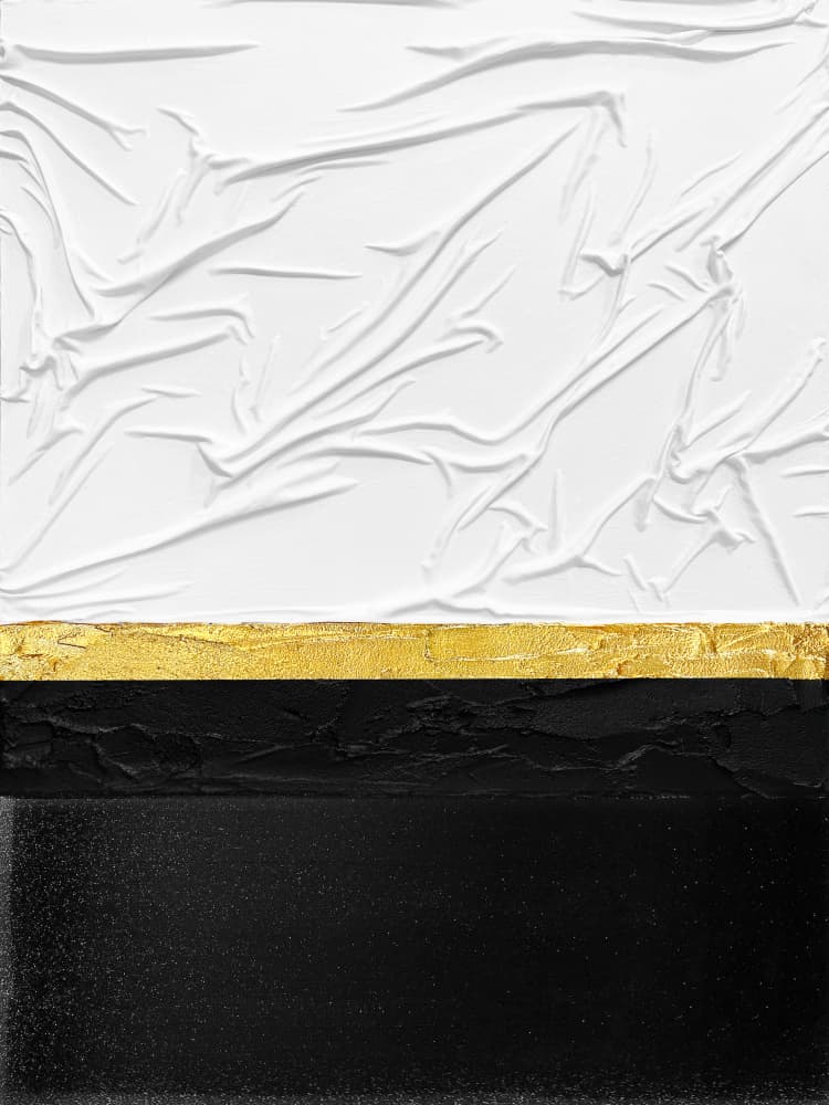 Elegant Gold Black White by Alyson Storms — canvas wall art