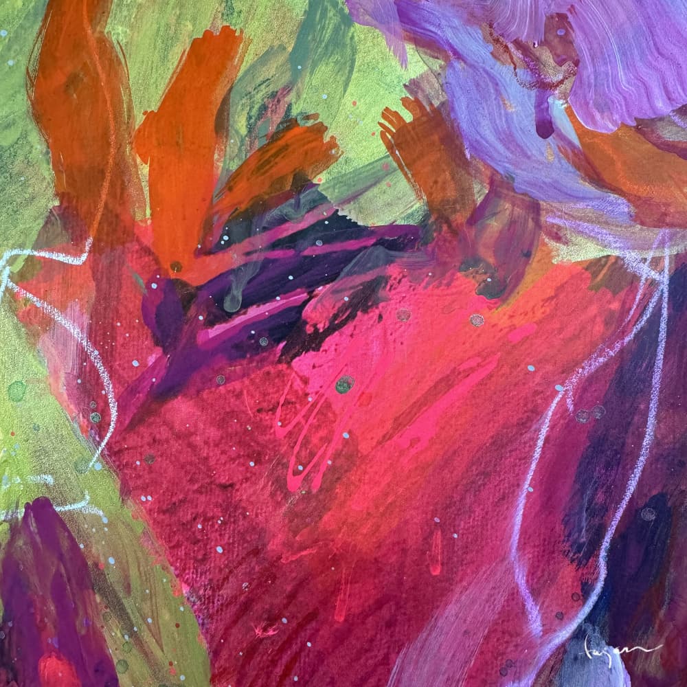 Everbloom Pink Abstract by Dorothy Fagan — canvas wall art