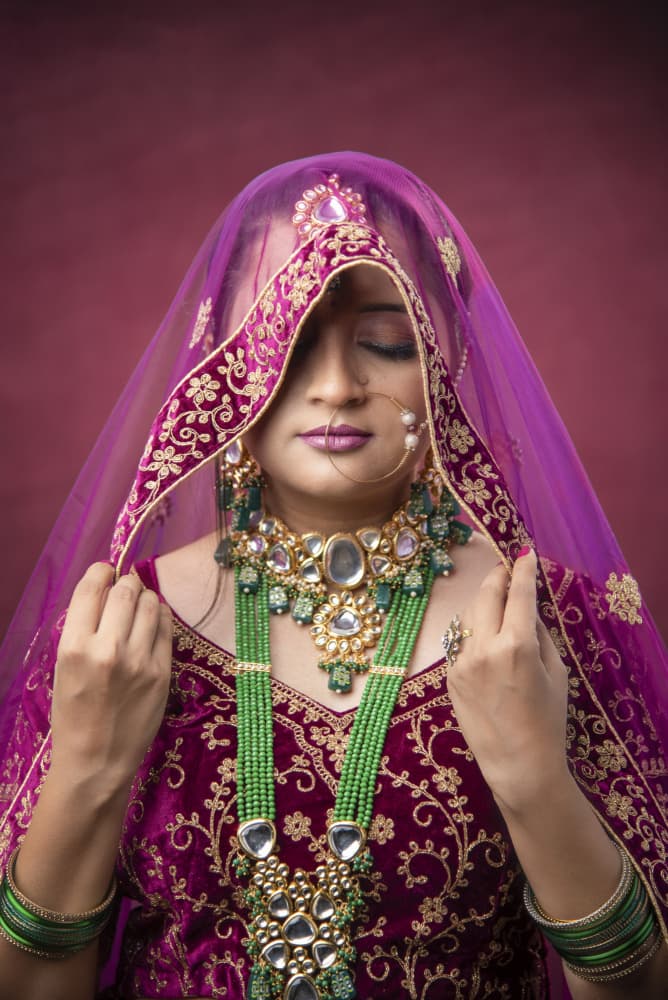 Serene Indian Bride by Sumit Dhuper — canvas wall art