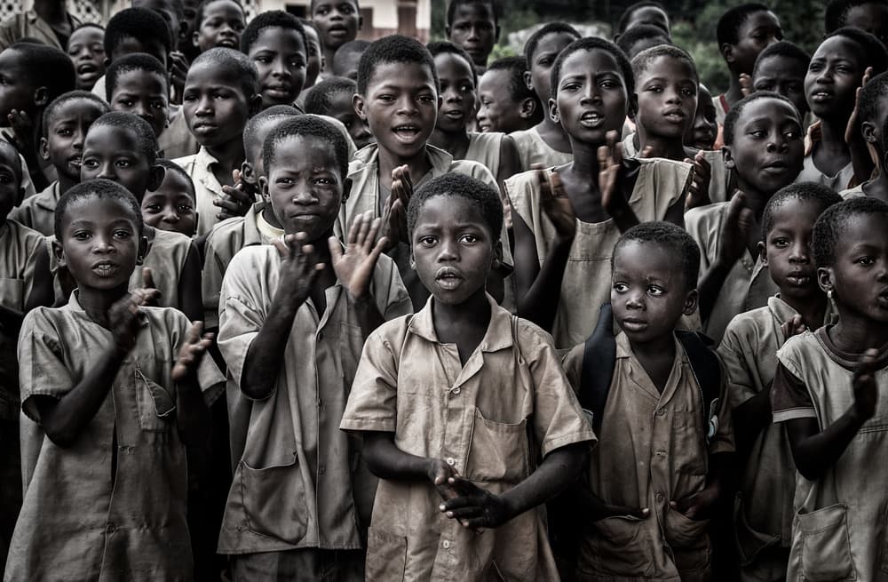 African School Children by Joxe Inazio Kuesta Garmendia — canvas wall art