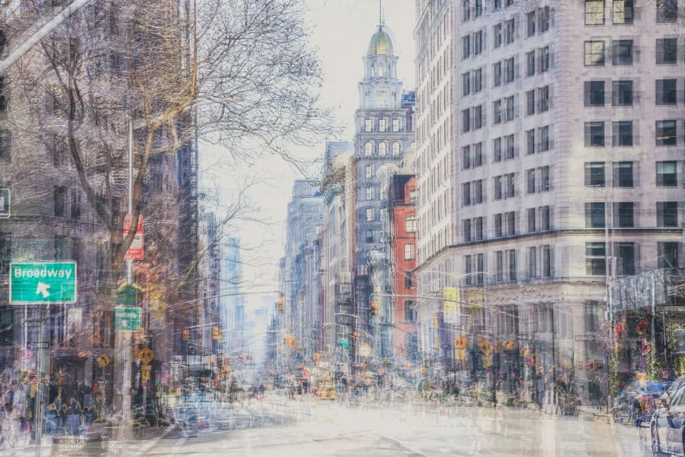 New York City Blur by Cindy Liu — canvas wall art