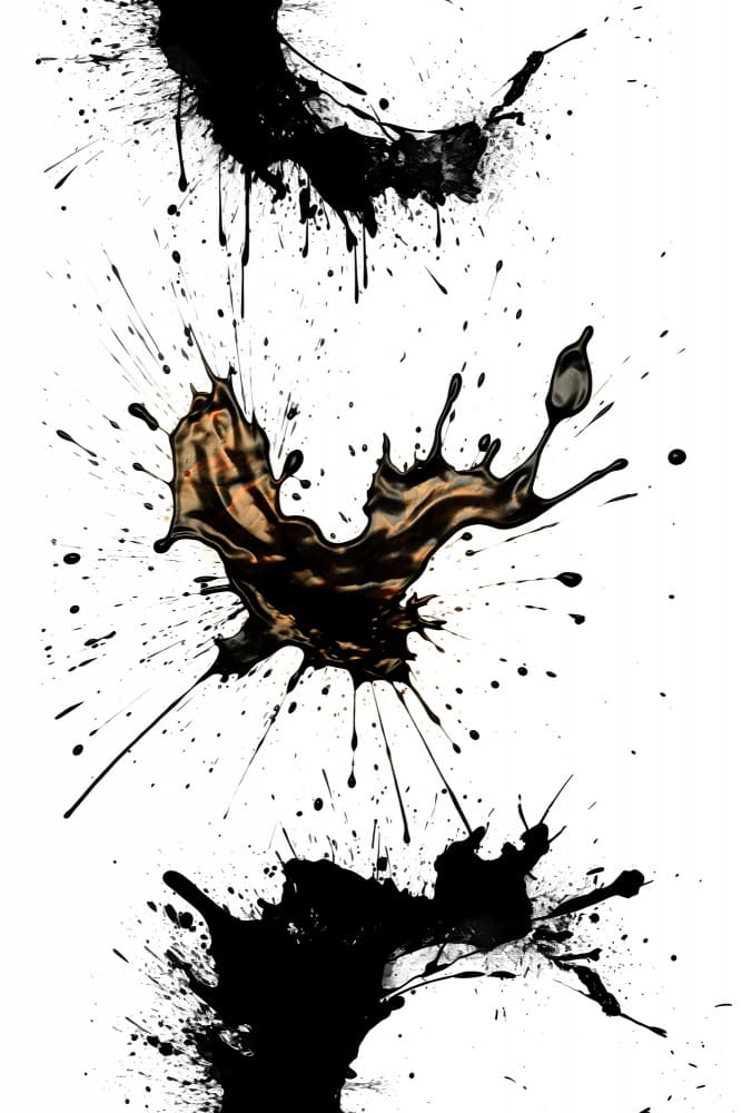 Dynamic Ink Splashes by Rafal Kulik — canvas wall art