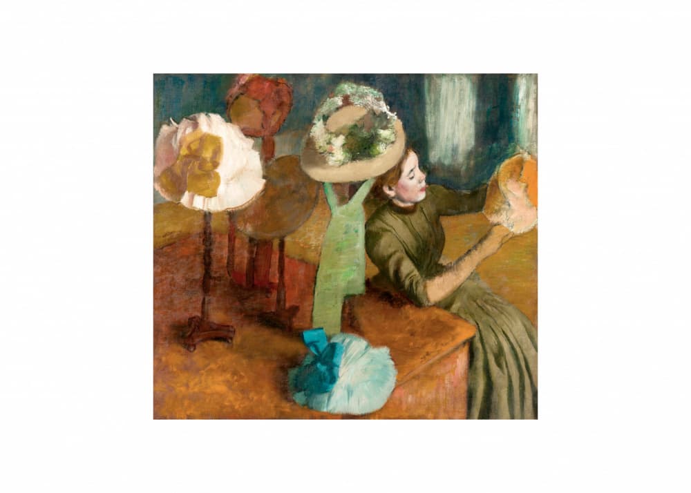 The Millinery Shop by Edgar Degas — canvas wall art