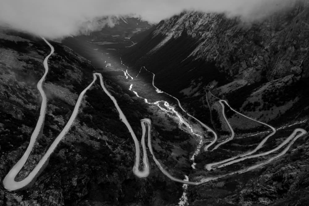 Dramatic Mountain Pass by Jiahong Zeng — canvas wall art
