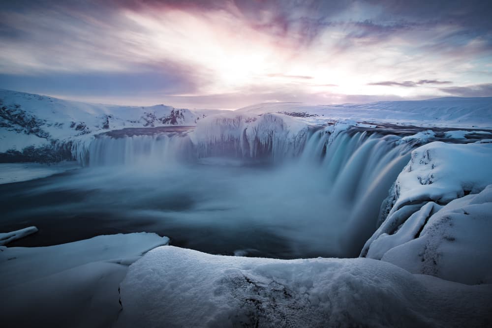 Frozen Winter Waterfall by Colin Bradnam — canvas wall art