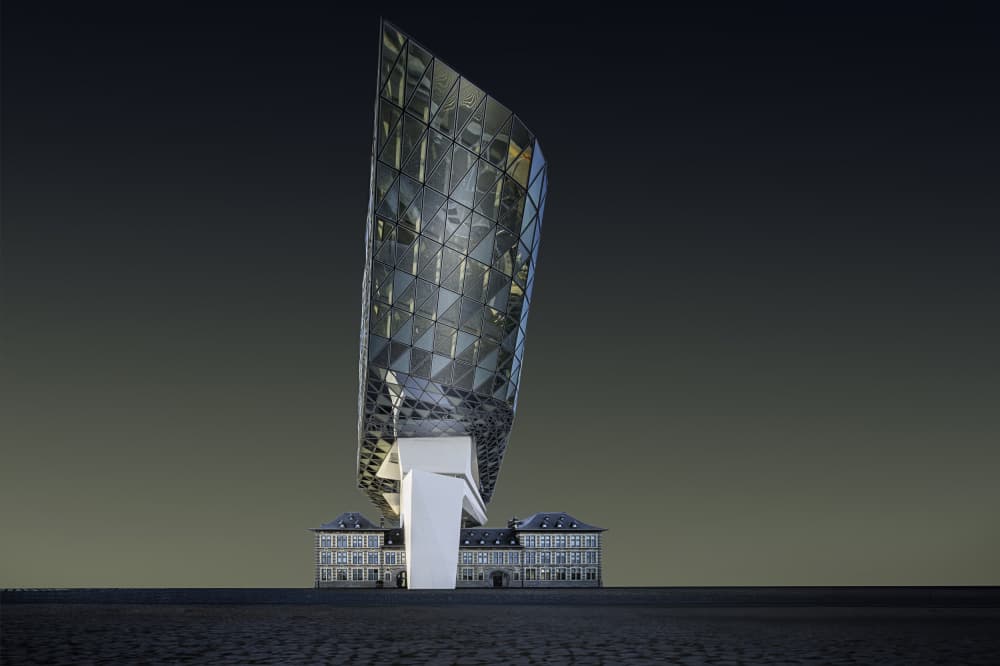 Antwerp Port House Diamond by fotomarion — canvas wall art
