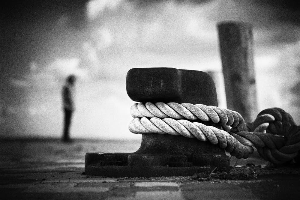Rope and Solitude by Ina Tänzer — canvas wall art