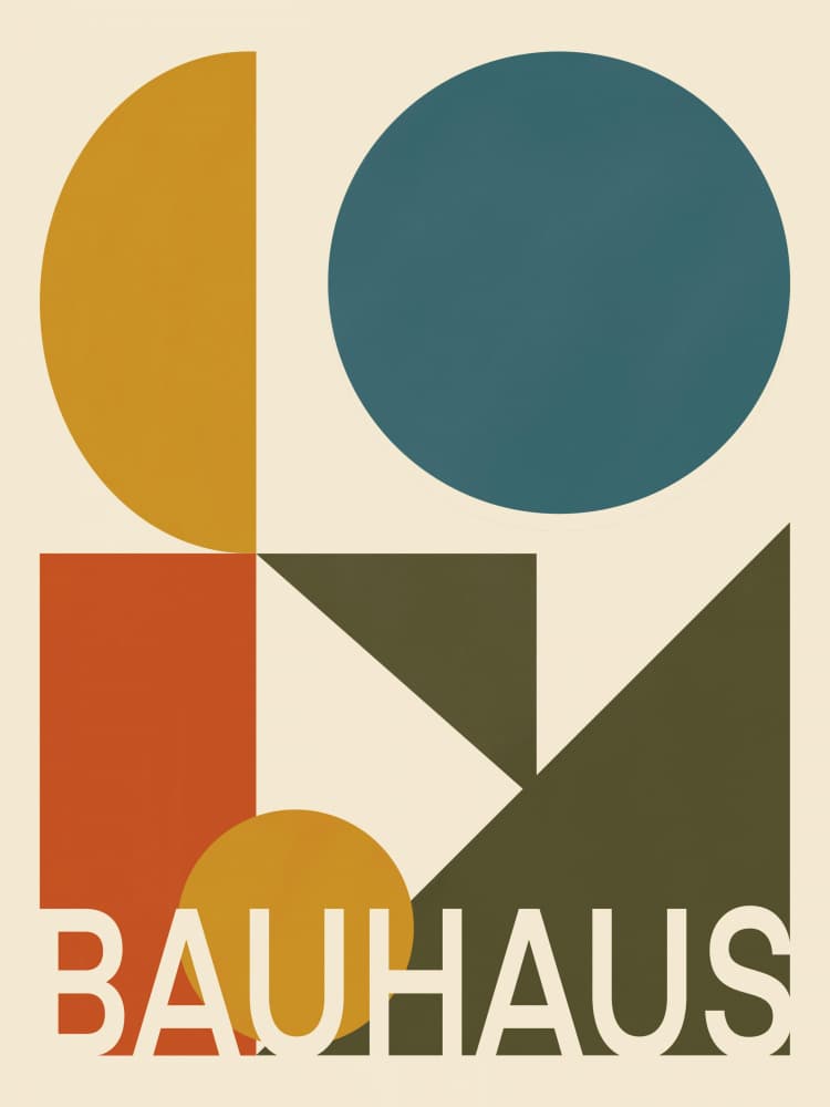 Bauhaus Geometric Shapes by Little Dean — canvas wall art