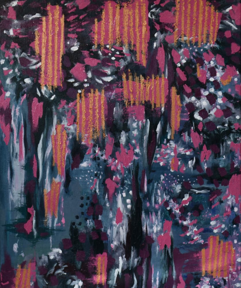 Vibrant Abstract Strokes by Michele Frechette — canvas wall art