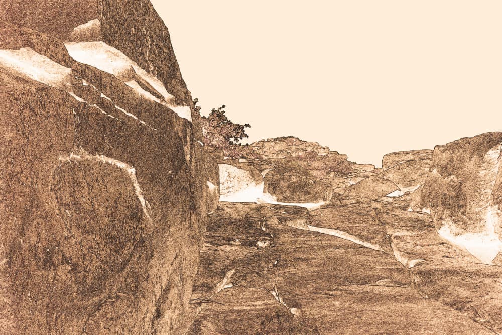 Rugged Canyon Textures by Santhosh ch — canvas wall art