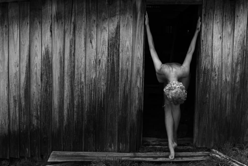Expressive Nude In Doorway by Ray Fritz — canvas wall art