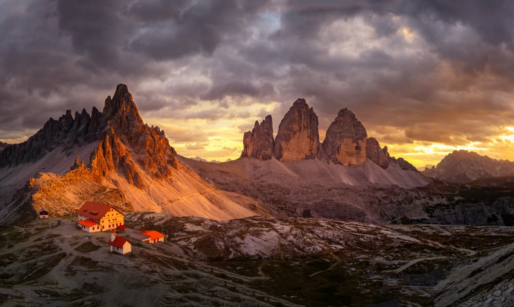Golden Peaks Sunset by Dawn X W — canvas wall art