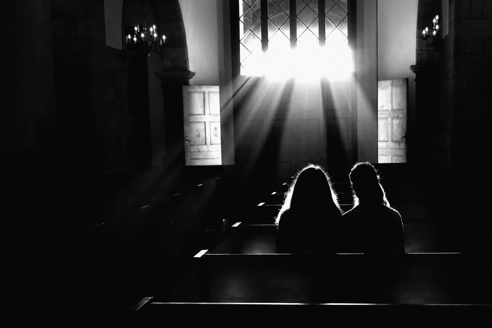 Peaceful Church Silhouettes by Paulo Medeiros — canvas wall art