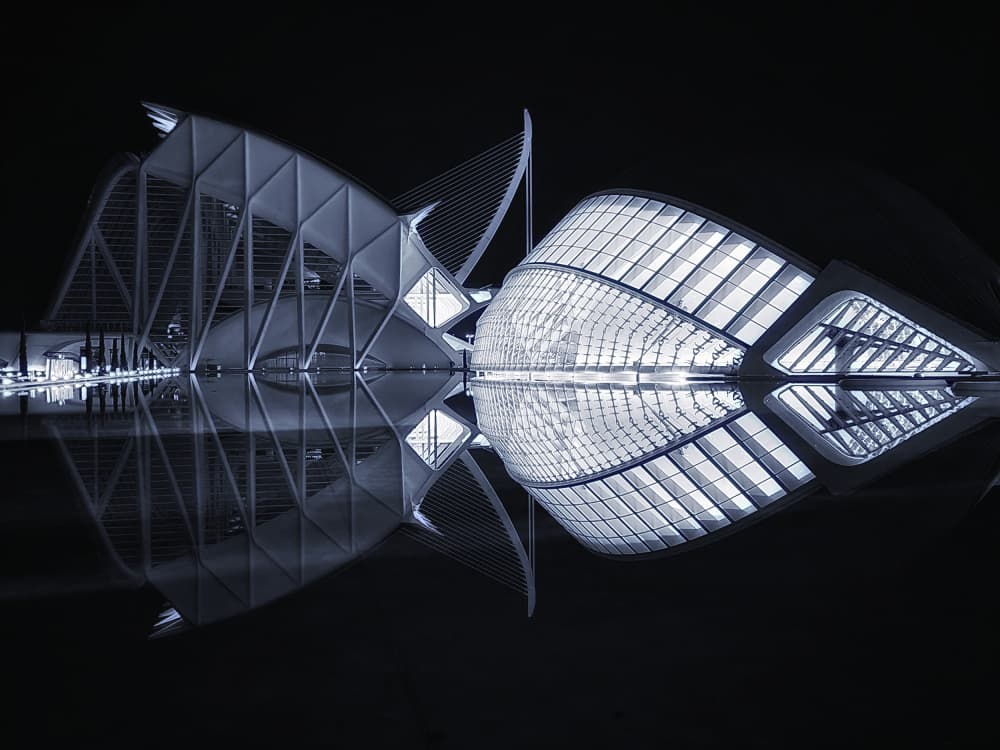 Futuristic Night Reflection by Taima Luna — canvas wall art