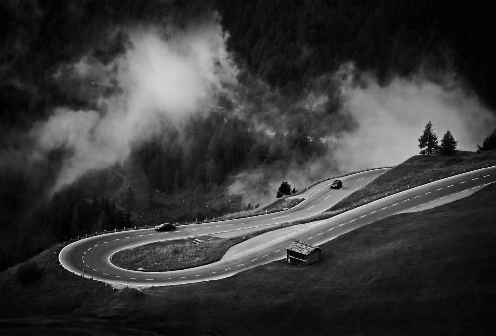 Winding Mountain Road by Milan Uhrin AFIAP AZSF — canvas wall art