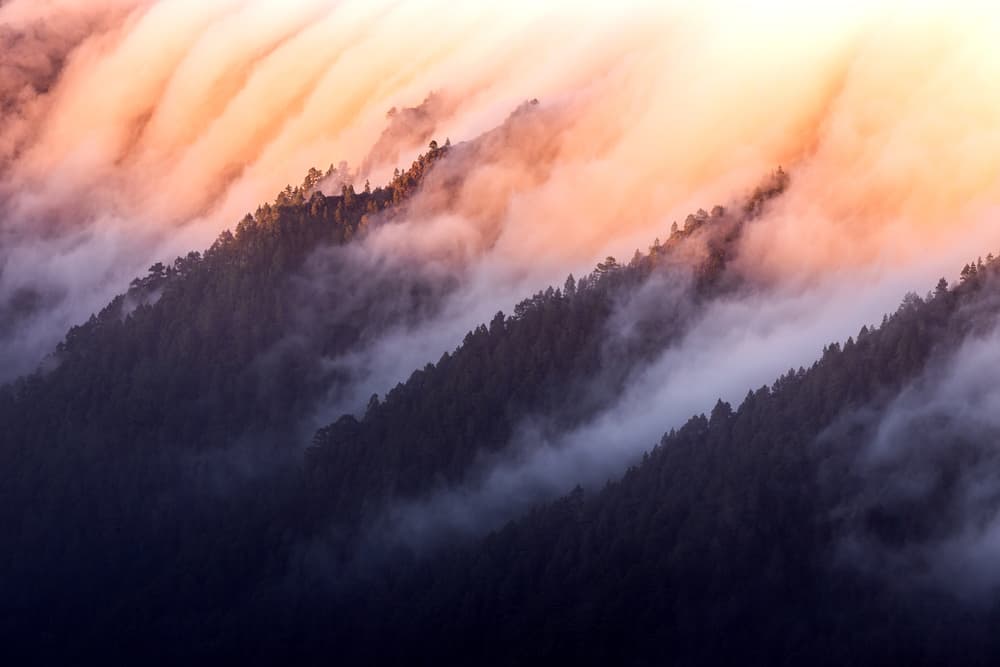 Golden Mountain Flow by Christoph Schaarschmidt — canvas wall art