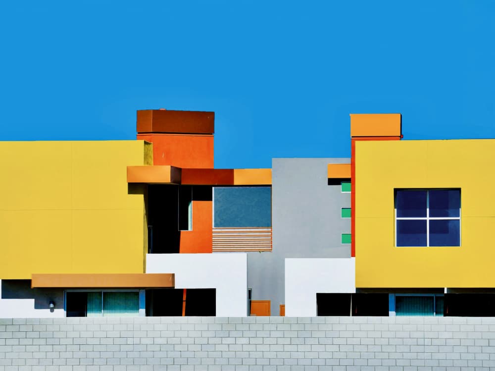 Colorful Modern Architecture by Arnon Orbach — canvas wall art