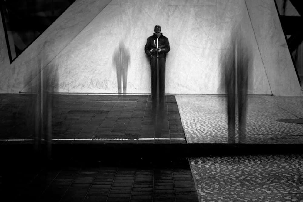 Man Standing Motion Blur by Bruno Flour — canvas wall art