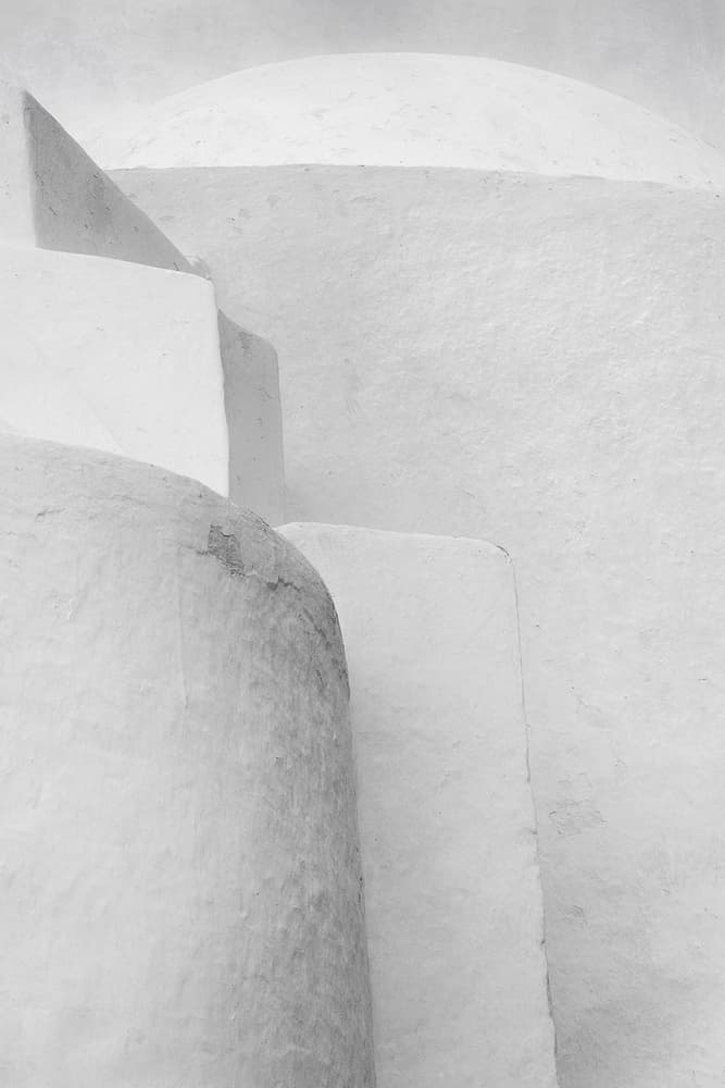 White Architectural Curves by George Digalakis — canvas wall art