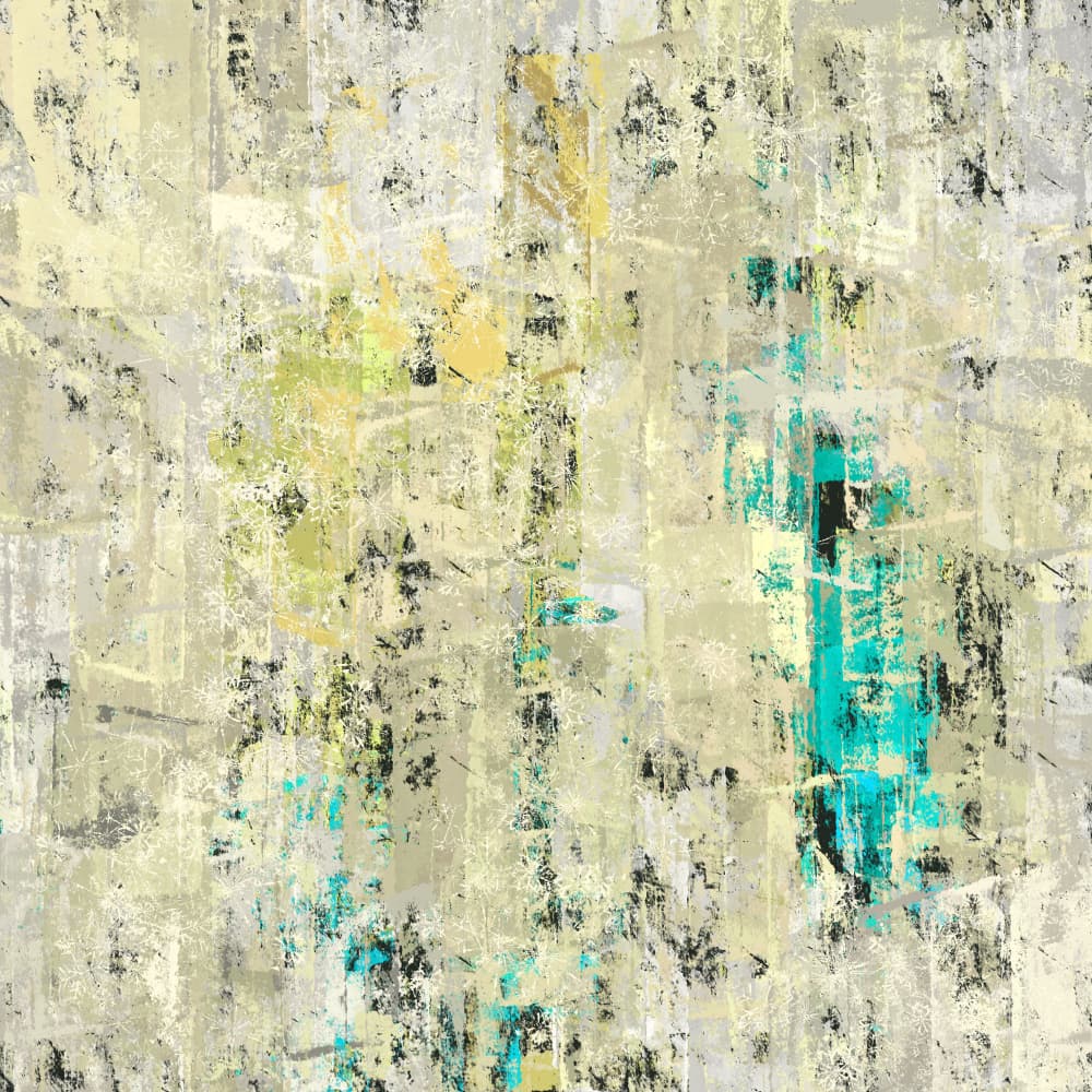 Abstract Teal Layers by Pelin Atilla — canvas wall art