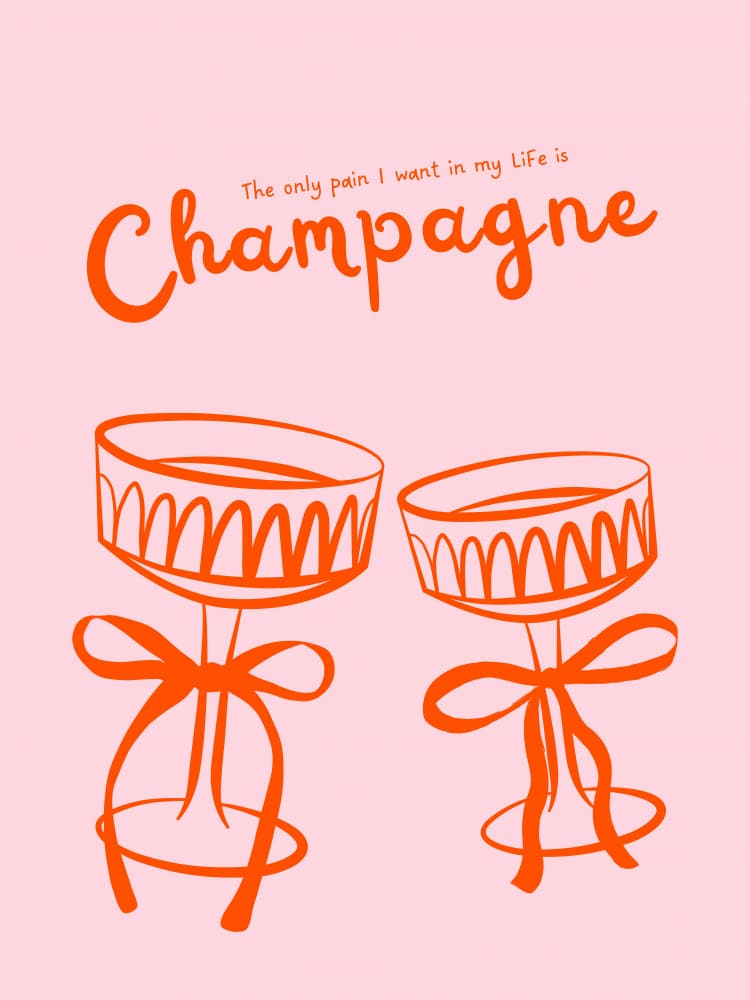 Pink Champagne Toast