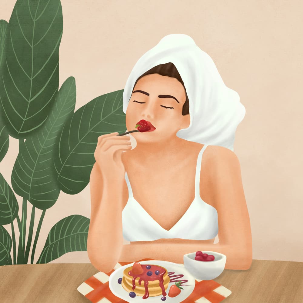 Cozy Breakfast Routine by Flow Line — canvas wall art