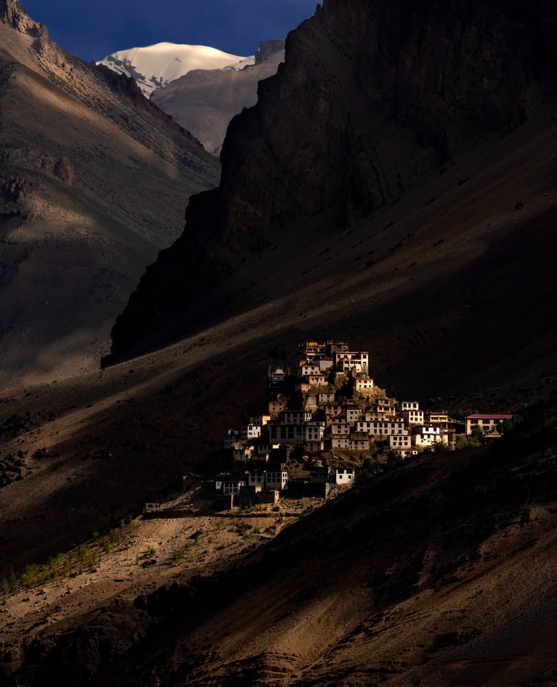 Sunlit Mountain Village by Rajat Dhesi — canvas wall art