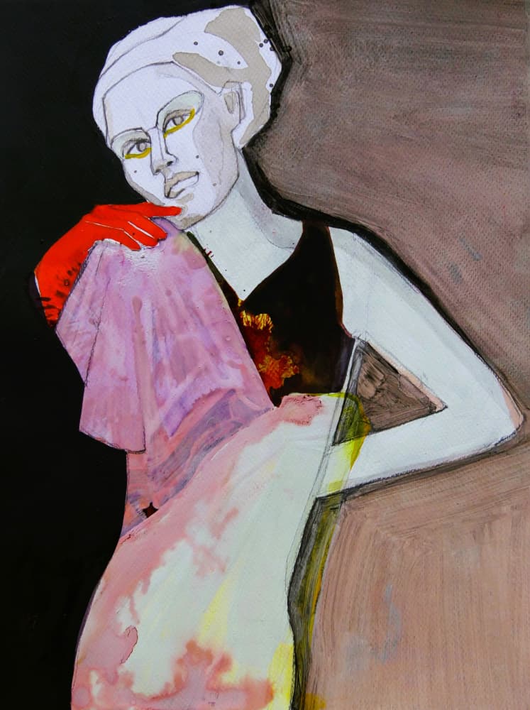 Stylish Woman Red Glove by Doris Schmitz — canvas wall art