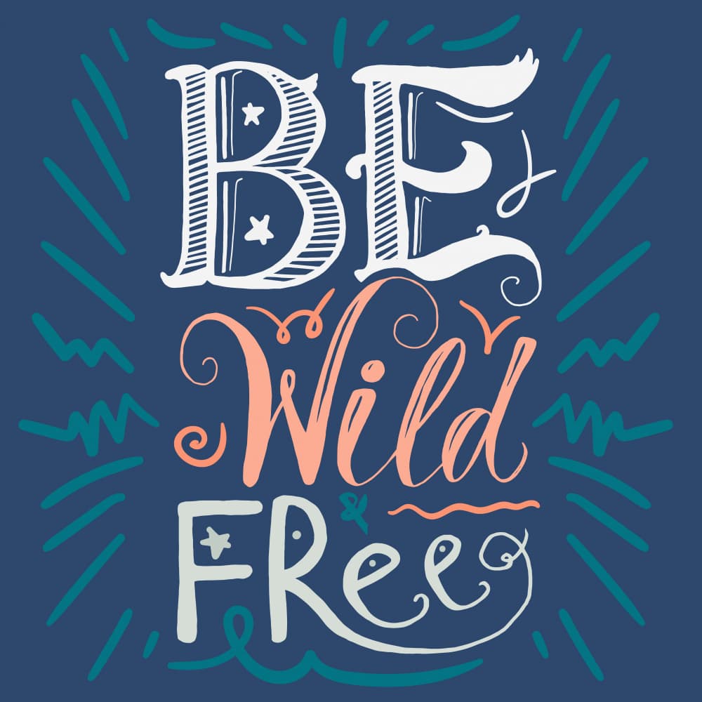 Inspirational Wild Free by Marika Barsrsind — canvas wall art