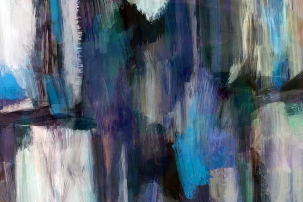 Fluid Blue Green Tones by cartissi — canvas wall art