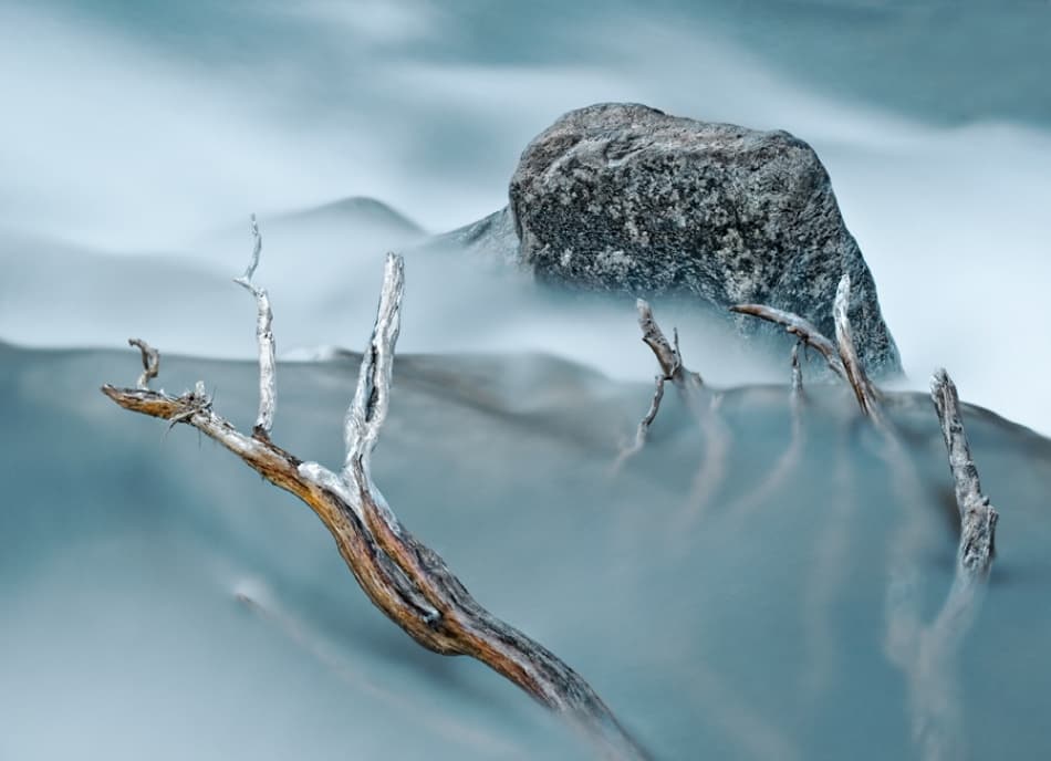 Tranquil Blue Driftwood by John Colbensen — canvas wall art
