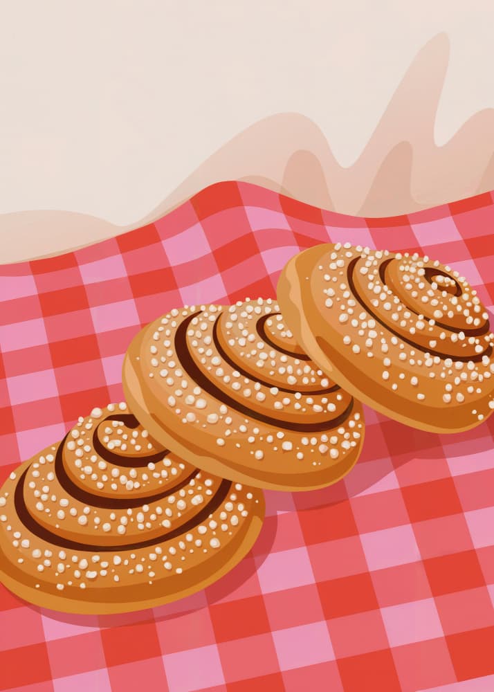 Cinnamon Rolls Picnic by Andreas Magnusson — canvas wall art