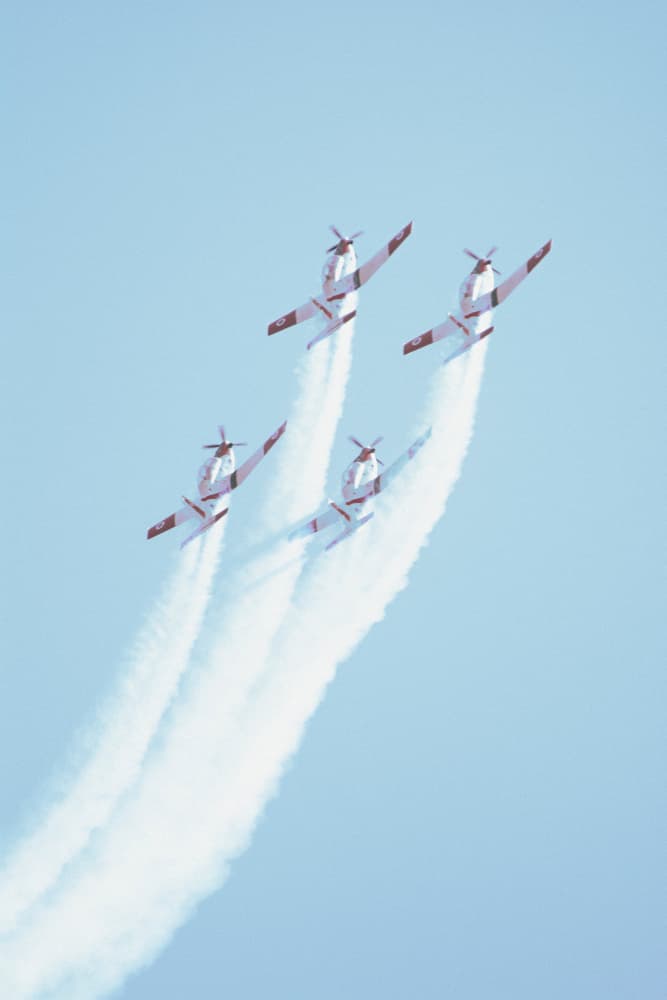 Aerobatic Plane Formation by Tal Paz-Fridman — canvas wall art