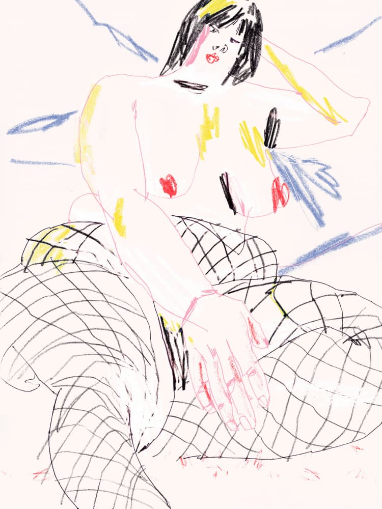 Sensual Figure In Fishnets by Francesco Gulina — canvas wall art