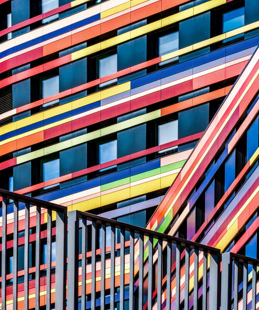 Colorful Building Facade by Stephan Rückert — canvas wall art