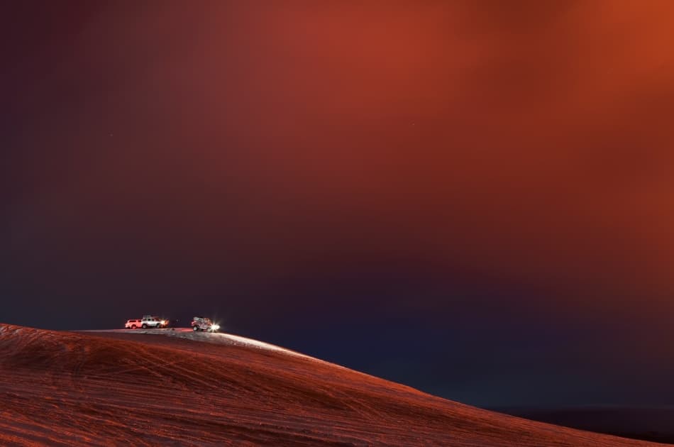 Red Night Ascent by Bragi Ingibergsson - BRIN — canvas wall art
