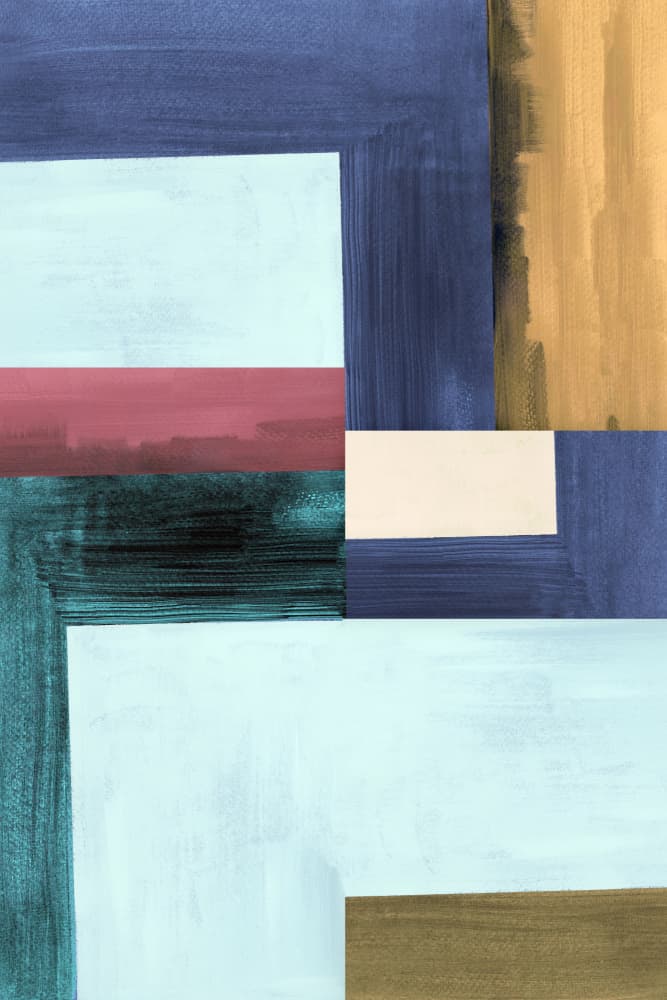 Abstract Color Blocks by cartissi — canvas wall art