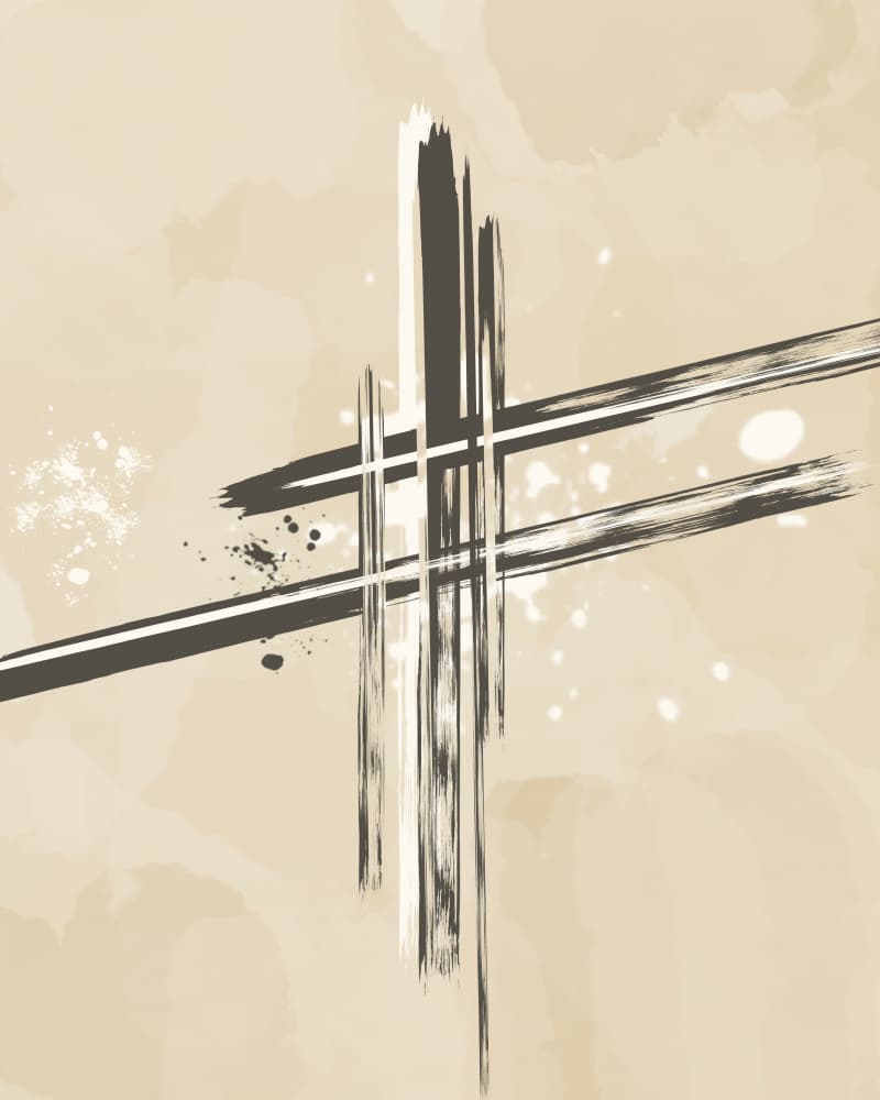 Abstract Brushstroke Cross by Sannel Larson — canvas wall art