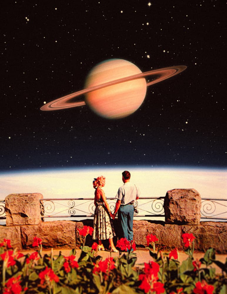 Lovers In Space by Taudalpoi — canvas wall art