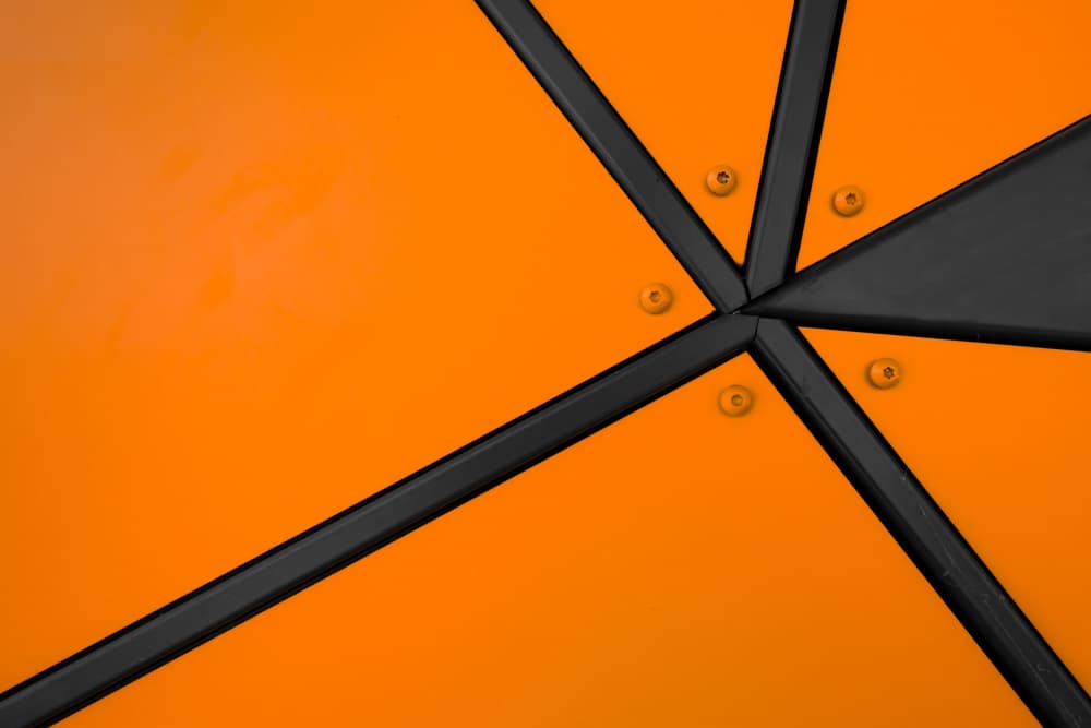 Bold Orange Geometric Angles by Markus Auerbach — canvas wall art