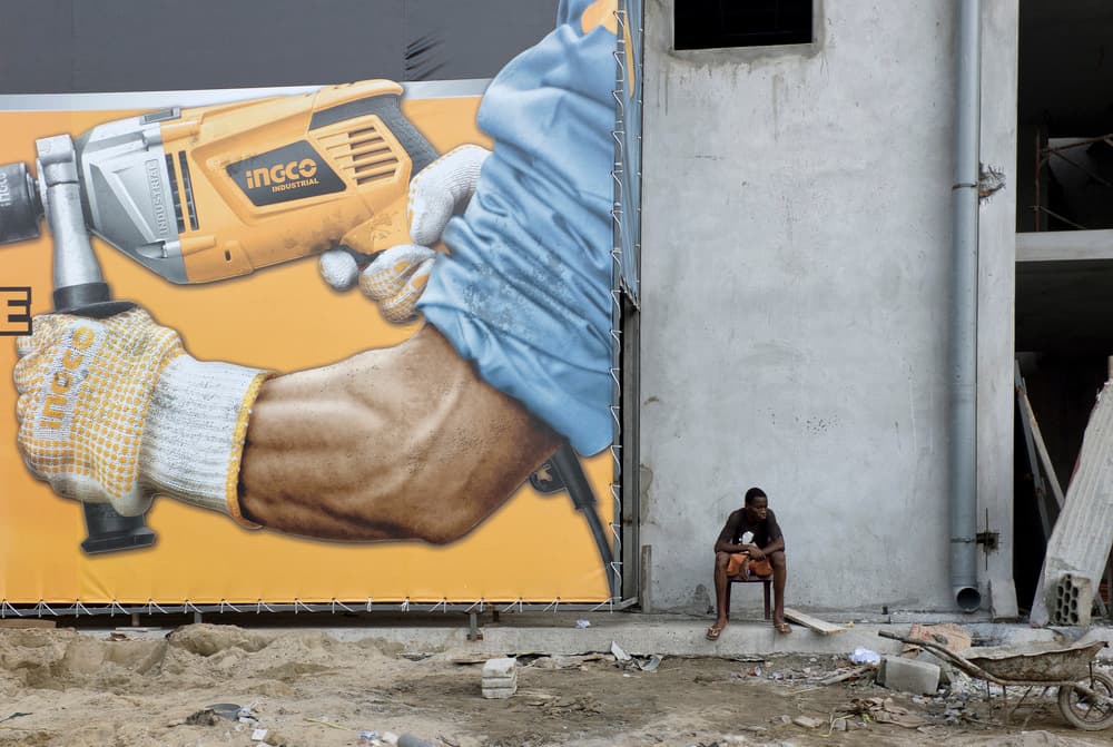 Resting Worker Billboard by Lorenzo Grifantini — canvas wall art