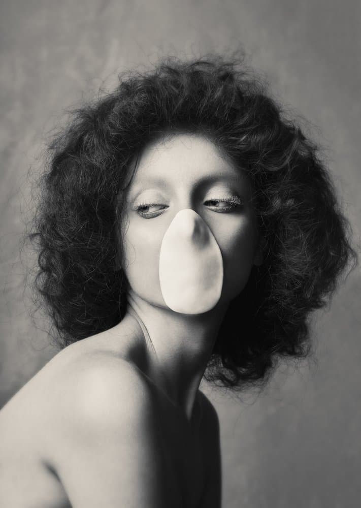 Bubble Gum Portrait by Peyman Naderi — canvas wall art
