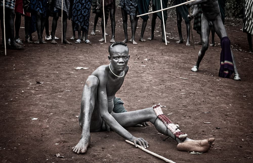 African Ritual Gaze by Joxe Inazio Kuesta Garmendia — canvas wall art