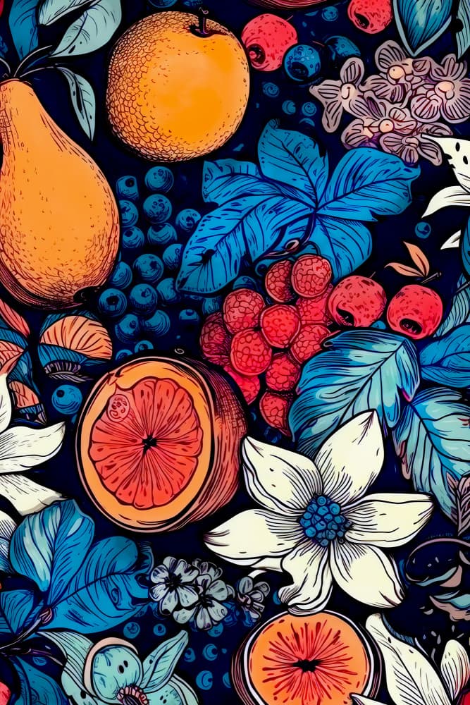 Lush Tropical Harvest by Justyna Jaszke — canvas wall art
