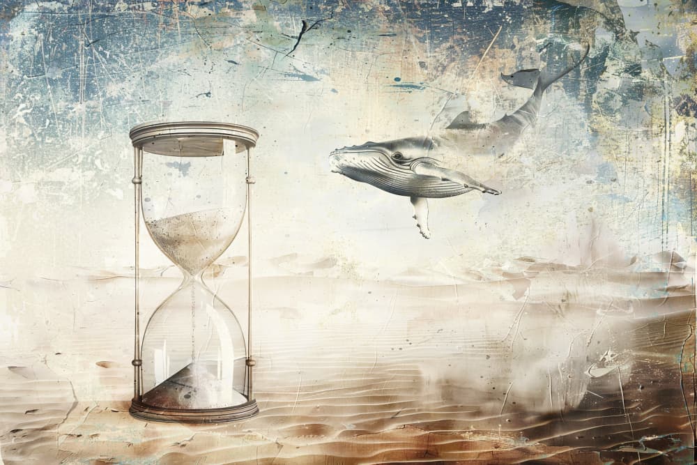 Flying Whale Desert Time by Rafal Kulik — canvas wall art