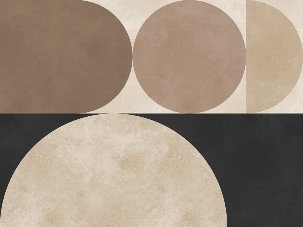 Circles in Earth Tones by Vitor Costa — canvas wall art
