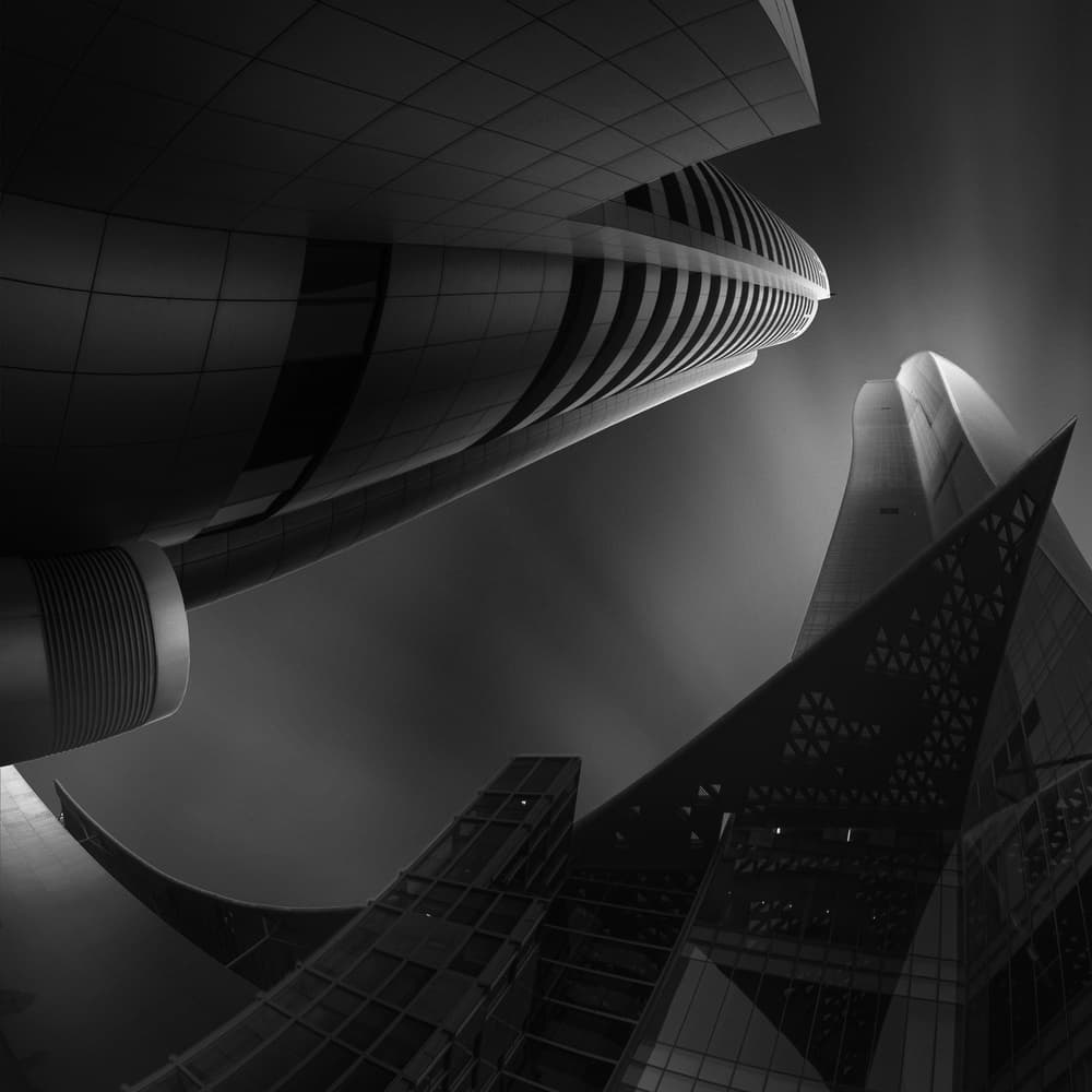 Dramatic City Architecture by Ahmed Thabet — canvas wall art