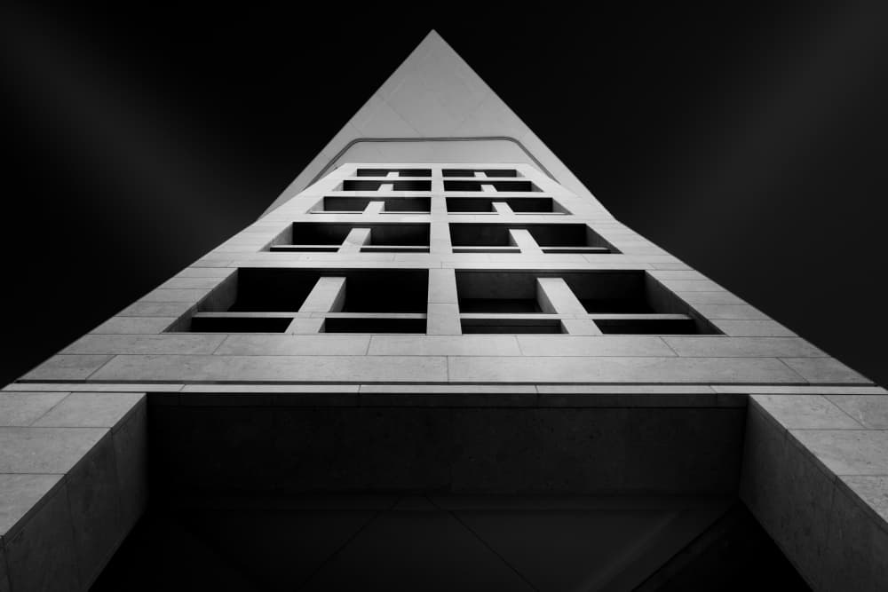 Upward Architectural View by Abdelkader  Allam — canvas wall art