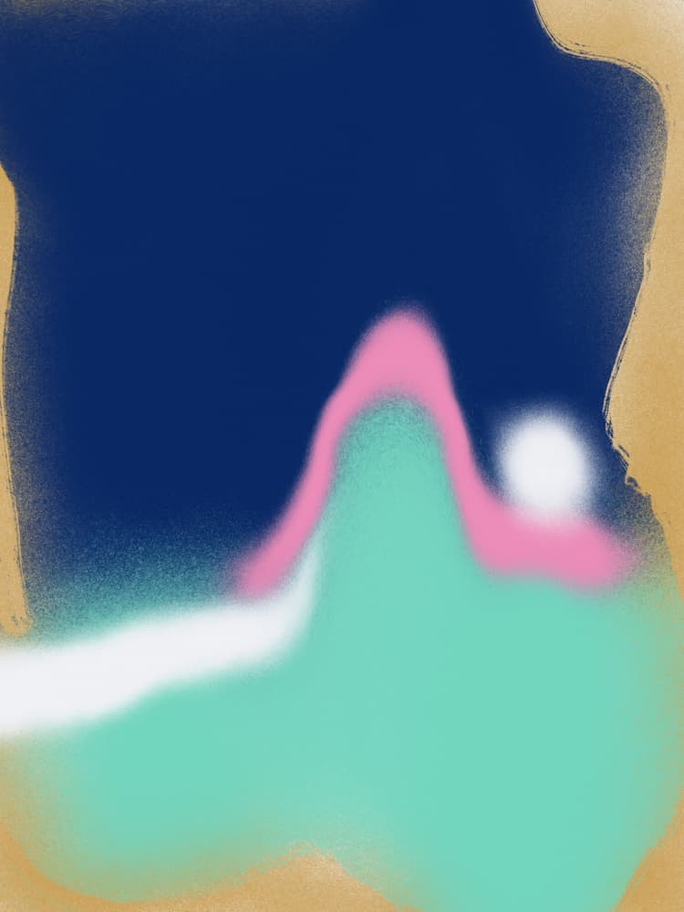 Colorful Gentle Wave by Little Dean — canvas wall art